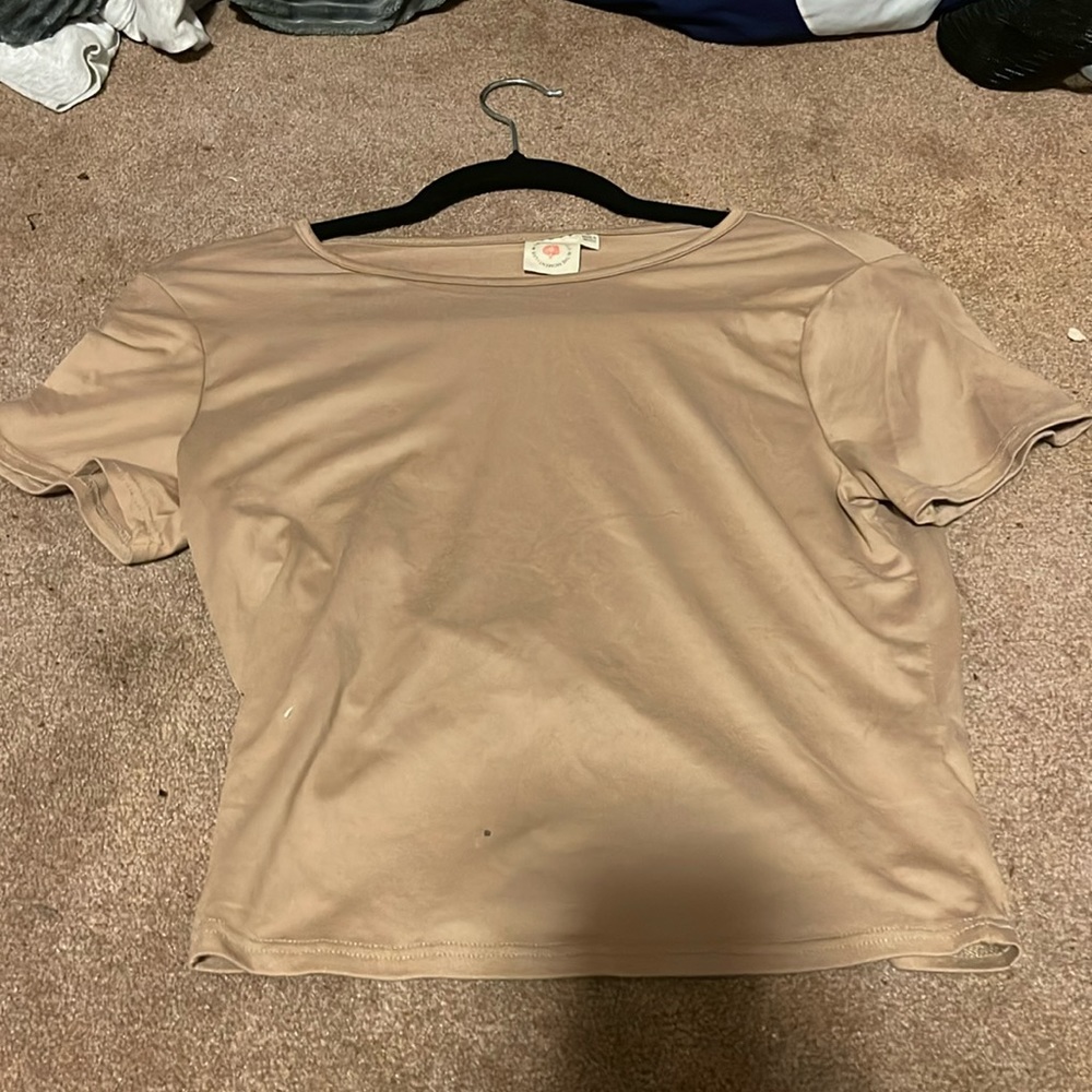 Nude colored crop top